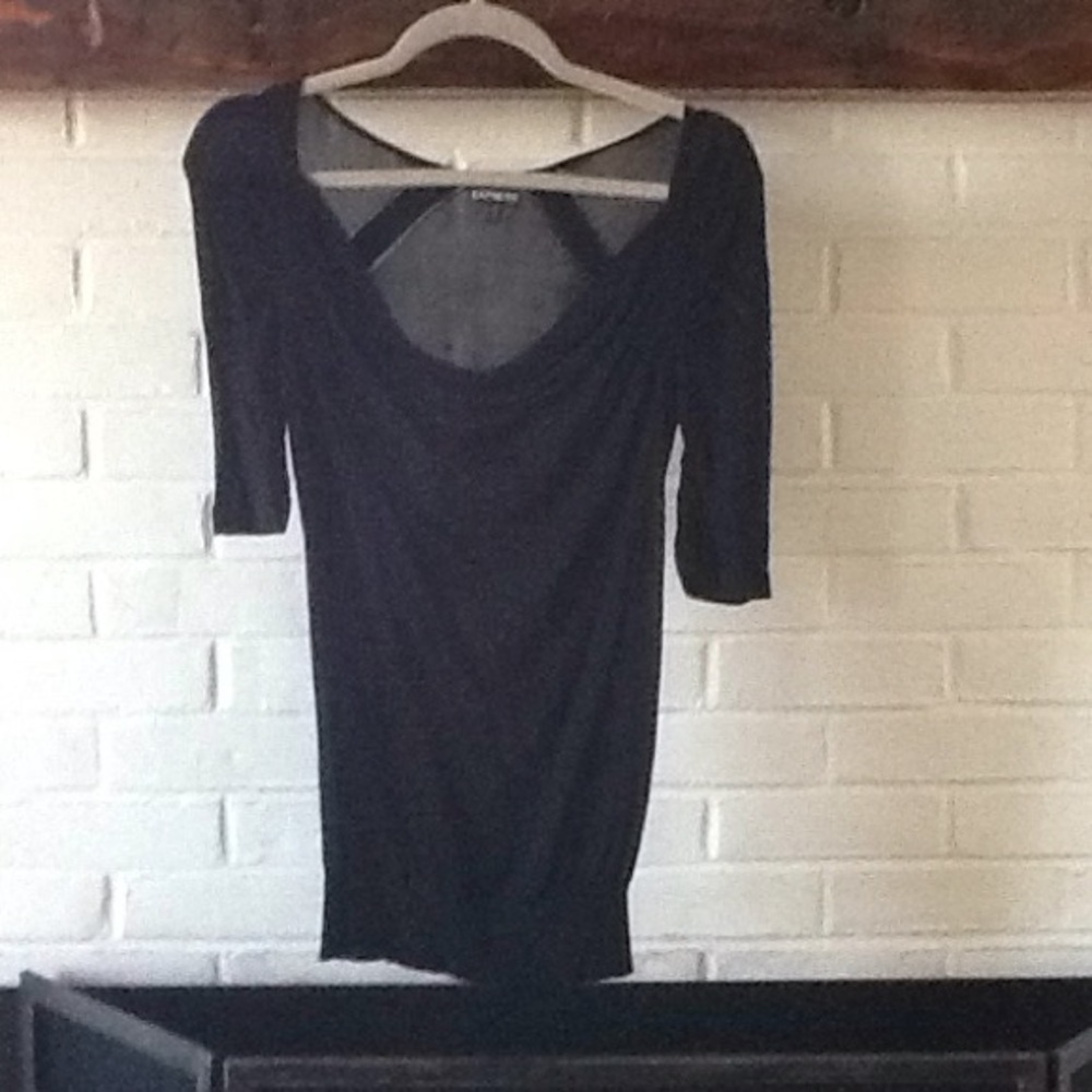Express Black sheer top